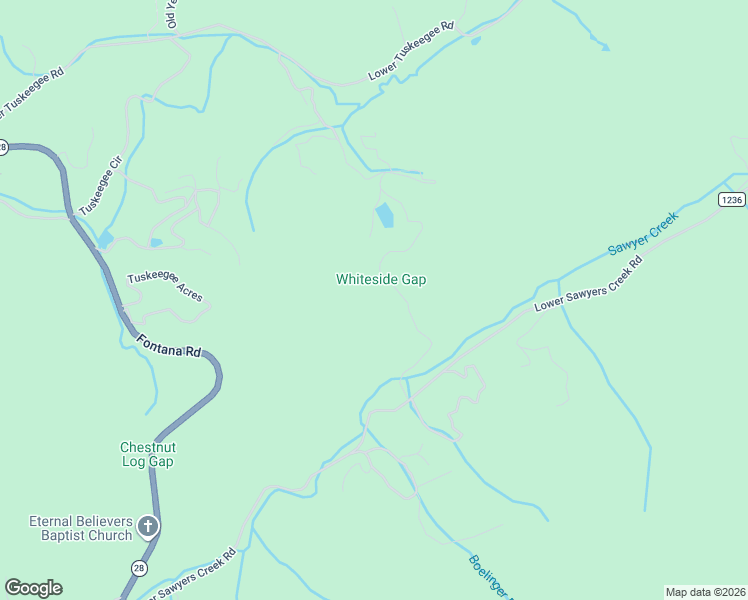map of restaurants, bars, coffee shops, grocery stores, and more near 520 Whiteside Gap Road in Robbinsville
