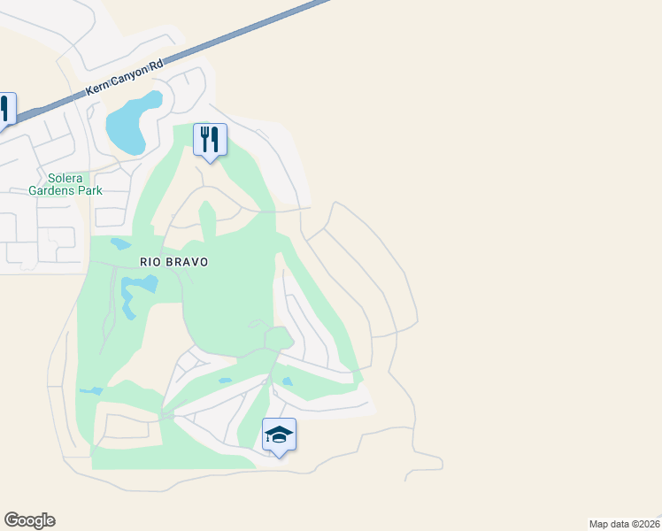 map of restaurants, bars, coffee shops, grocery stores, and more near 5617 Levanto Street in Bakersfield