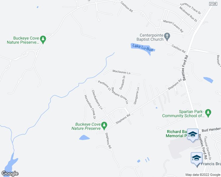 map of restaurants, bars, coffee shops, grocery stores, and more near 6305 Stephens Grove Lane in Huntersville