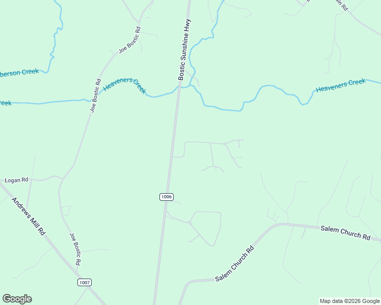 map of restaurants, bars, coffee shops, grocery stores, and more near 136 Dusty Hollow in Bostic