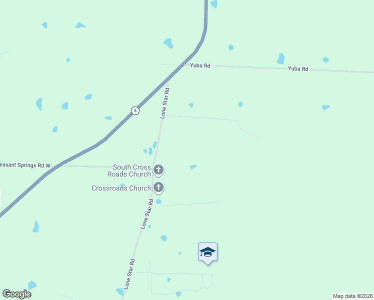 map of restaurants, bars, coffee shops, grocery stores, and more near 196 Lone Star Road in Rose Bud