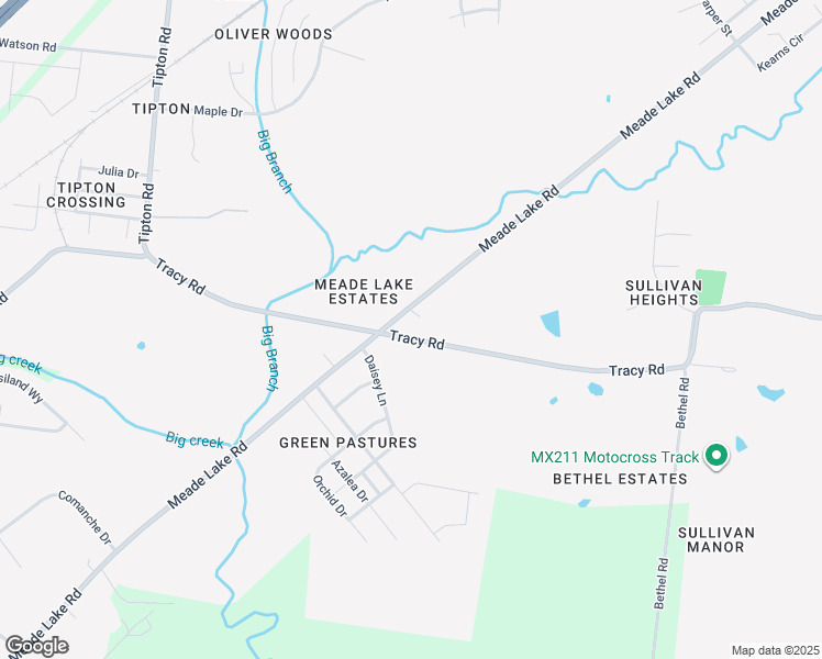 map of restaurants, bars, coffee shops, grocery stores, and more near 2738 Tracy Road in Atoka