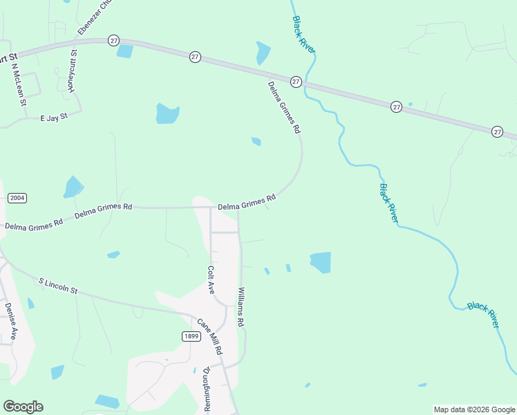 map of restaurants, bars, coffee shops, grocery stores, and more near 541 Delma Grimes Road in Coats