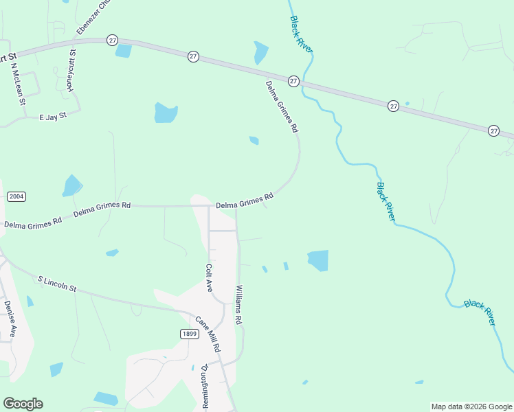 map of restaurants, bars, coffee shops, grocery stores, and more near 541 Delma Grimes Road in Coats