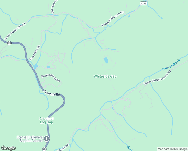 map of restaurants, bars, coffee shops, grocery stores, and more near 600 Whiteside Gap Road in Robbinsville