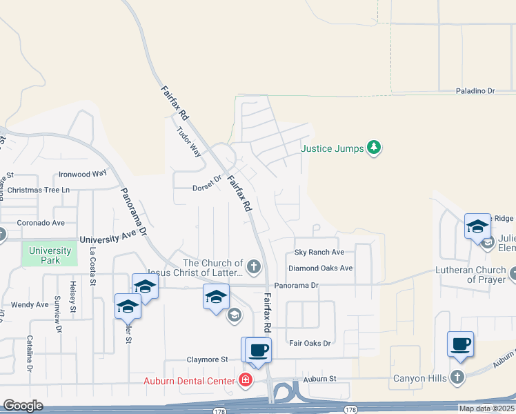 map of restaurants, bars, coffee shops, grocery stores, and more near 5908 Hidden Valley Road in Bakersfield