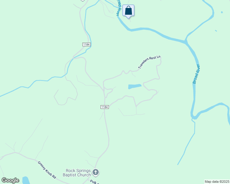 map of restaurants, bars, coffee shops, grocery stores, and more near 130 Butternut Lane in Rutherfordton