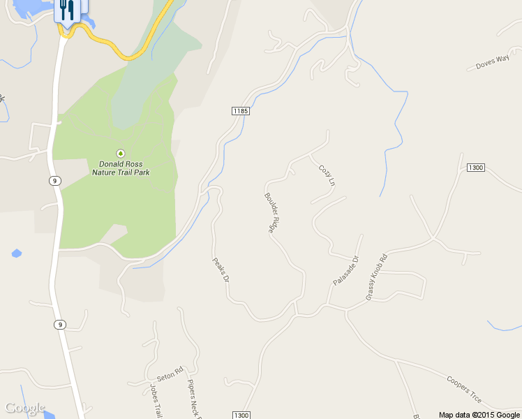 map of restaurants, bars, coffee shops, grocery stores, and more near 305 Boulder Ridge in Lake Lure