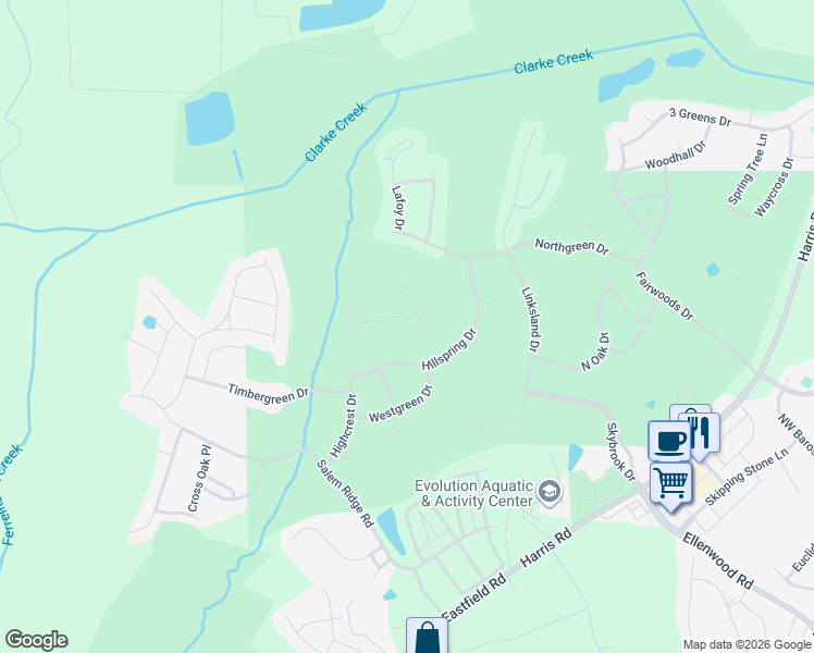 map of restaurants, bars, coffee shops, grocery stores, and more near in Huntersville