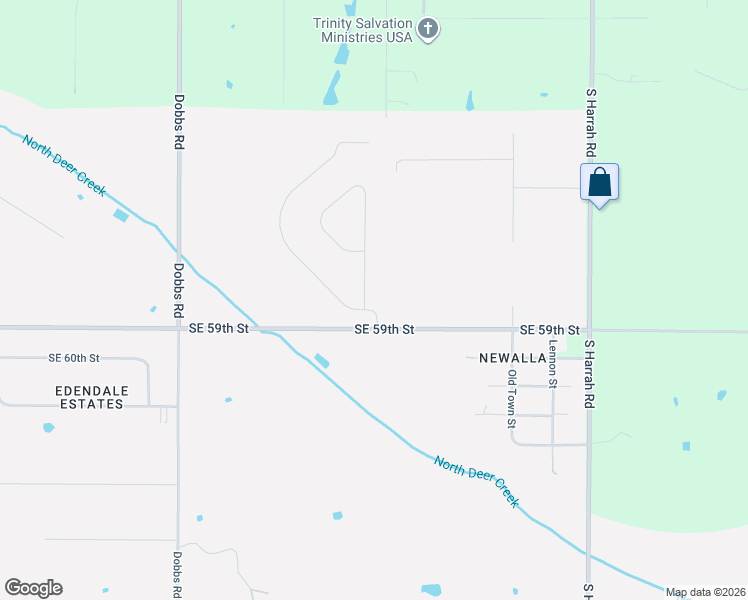 map of restaurants, bars, coffee shops, grocery stores, and more near 5820 Lost Deer Drive in Oklahoma City