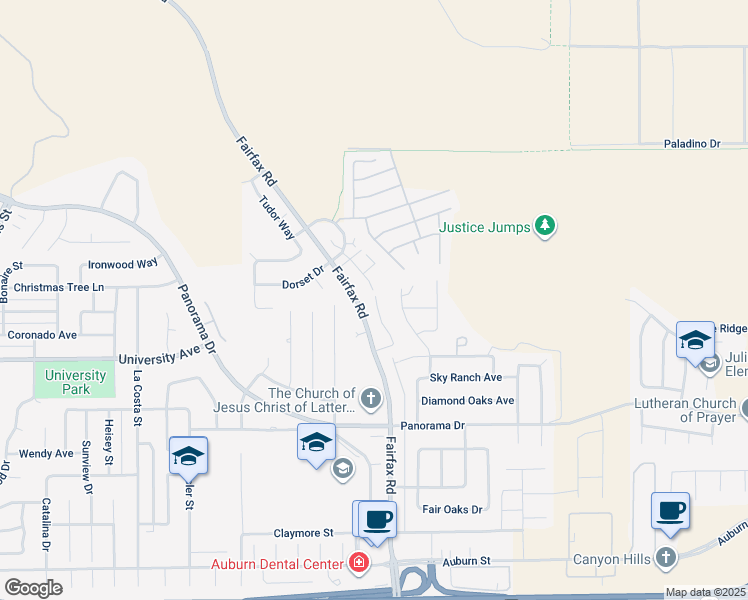 map of restaurants, bars, coffee shops, grocery stores, and more near 5908 Hidden Valley Road in Bakersfield