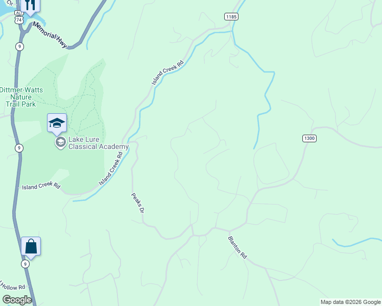 map of restaurants, bars, coffee shops, grocery stores, and more near 305 Boulder Ridge in Lake Lure