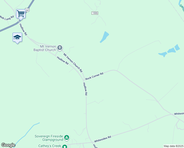 map of restaurants, bars, coffee shops, grocery stores, and more near 2118 Rock Corner Road in Forest City