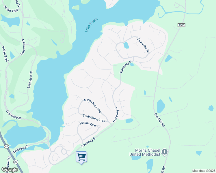 map of restaurants, bars, coffee shops, grocery stores, and more near 1160 Falling Stream in Sanford