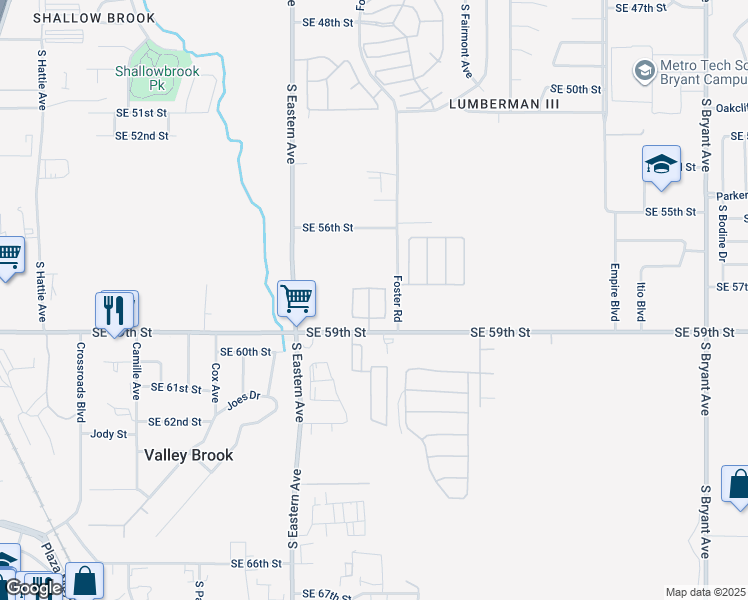 map of restaurants, bars, coffee shops, grocery stores, and more near 5906 South Bill Avenue in Oklahoma City