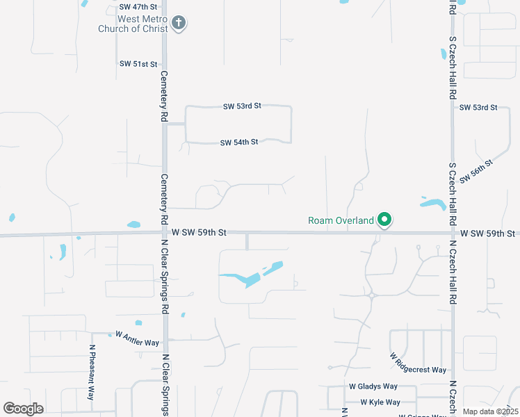 map of restaurants, bars, coffee shops, grocery stores, and more near 12720 SW 58th St in Mustang