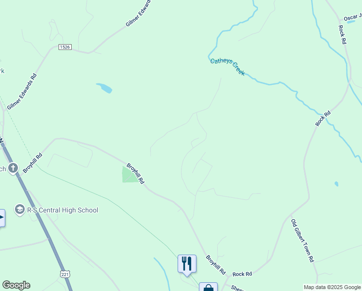 map of restaurants, bars, coffee shops, grocery stores, and more near 518 Shepherds Creek Circle in Rutherfordton