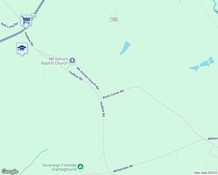 map of restaurants, bars, coffee shops, grocery stores, and more near 2118 Rock Corner Road in Forest City
