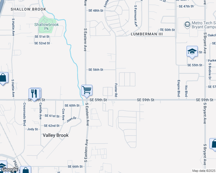 map of restaurants, bars, coffee shops, grocery stores, and more near 5906 South Bill Avenue in Oklahoma City