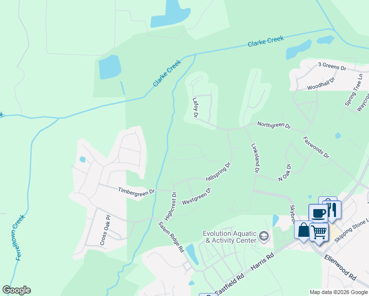 map of restaurants, bars, coffee shops, grocery stores, and more near 9625 Sunset Grove Drive in Huntersville