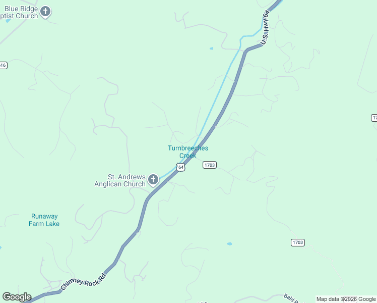 map of restaurants, bars, coffee shops, grocery stores, and more near 68 County Road 1703 in Hendersonville