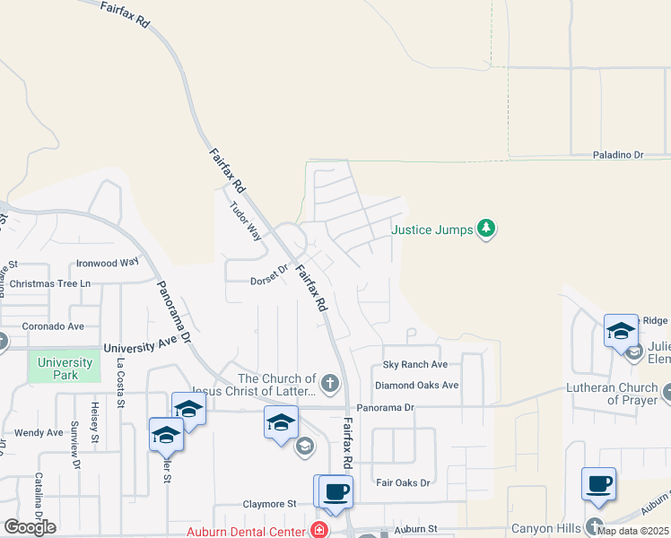 map of restaurants, bars, coffee shops, grocery stores, and more near 6005 Hill Dale Court in Bakersfield