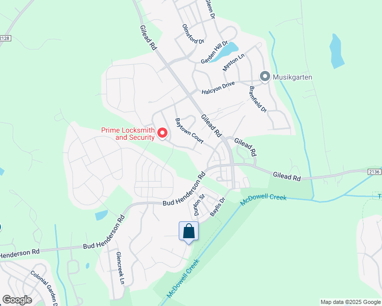 map of restaurants, bars, coffee shops, grocery stores, and more near 9220 Warton Way in Huntersville