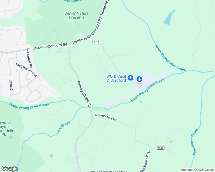 map of restaurants, bars, coffee shops, grocery stores, and more near 13700 Sims Road in Huntersville
