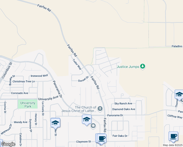 map of restaurants, bars, coffee shops, grocery stores, and more near 6013 Hill Dale Plaza in Bakersfield