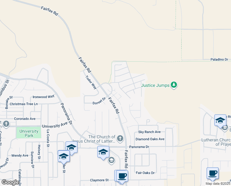 map of restaurants, bars, coffee shops, grocery stores, and more near 6013 Hill Dale Plaza in Bakersfield