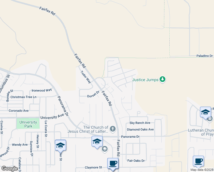 map of restaurants, bars, coffee shops, grocery stores, and more near 6013 Hill Dale Plaza in Bakersfield