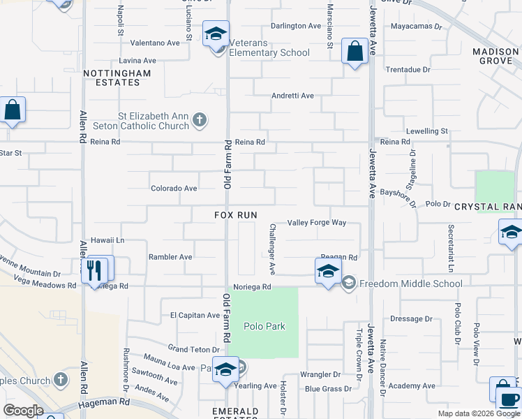 map of restaurants, bars, coffee shops, grocery stores, and more near 11809 Trackside Drive in Bakersfield