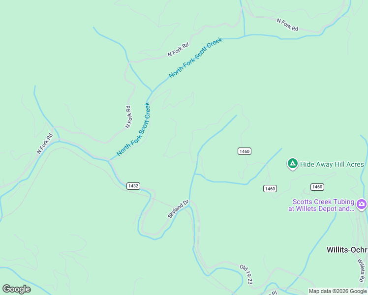 map of restaurants, bars, coffee shops, grocery stores, and more near 1910 Henry Road in Sylva