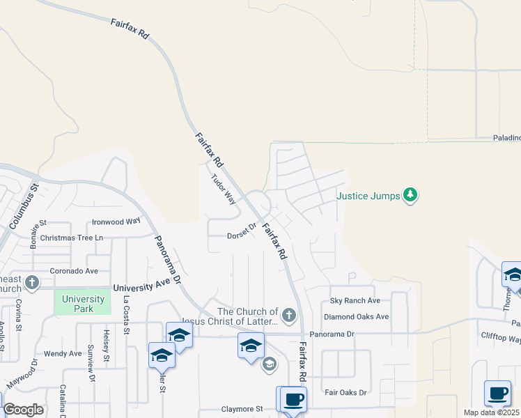 map of restaurants, bars, coffee shops, grocery stores, and more near 6013 Hill Dale Plaza in Bakersfield