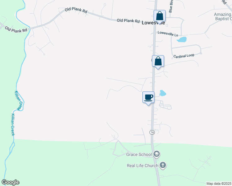 map of restaurants, bars, coffee shops, grocery stores, and more near 6428 McIntosh Road in Stanley