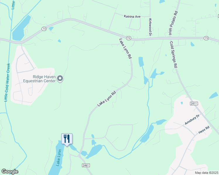 map of restaurants, bars, coffee shops, grocery stores, and more near 540 Lake Lynn Road in Concord
