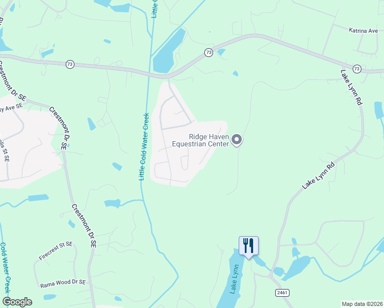 map of restaurants, bars, coffee shops, grocery stores, and more near 353 Winding Oaks Lane Southeast in Concord