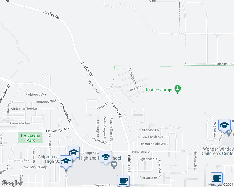 map of restaurants, bars, coffee shops, grocery stores, and more near 6103 Royal Coach Circle in Bakersfield