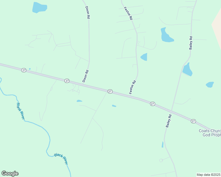 map of restaurants, bars, coffee shops, grocery stores, and more near 6757 North Carolina 27 in Coats