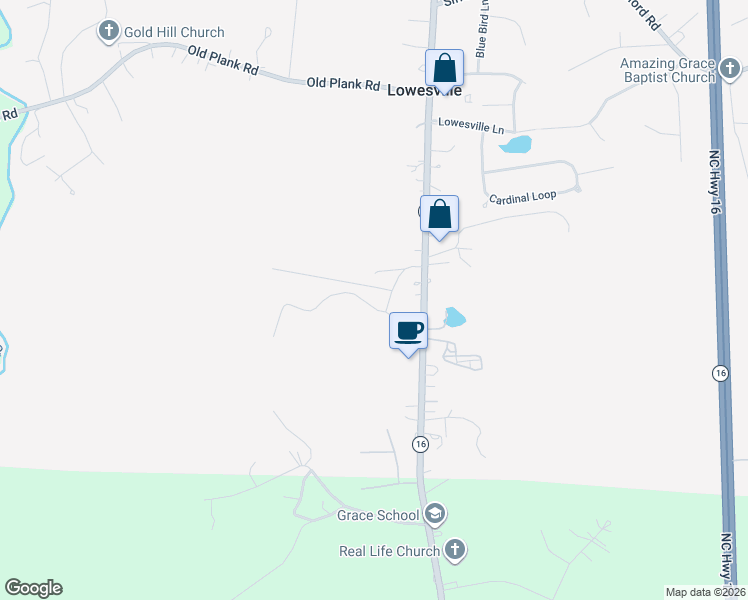 map of restaurants, bars, coffee shops, grocery stores, and more near 6540 McIntosh Road in Stanley