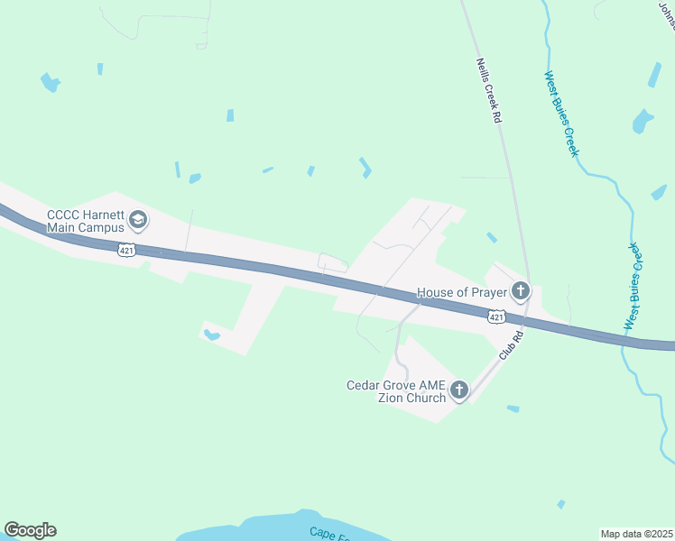 map of restaurants, bars, coffee shops, grocery stores, and more near 1573-1643 East Cornelius Harnett Boulevard in Lillington