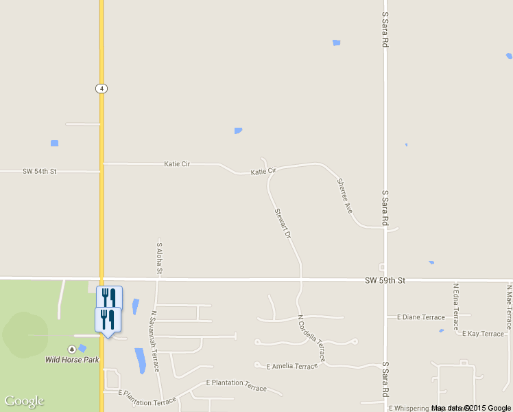 map of restaurants, bars, coffee shops, grocery stores, and more near 5601 Stewart Drive in Mustang