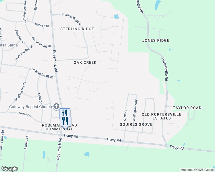 map of restaurants, bars, coffee shops, grocery stores, and more near 217 East Cherrybark Drive in Atoka