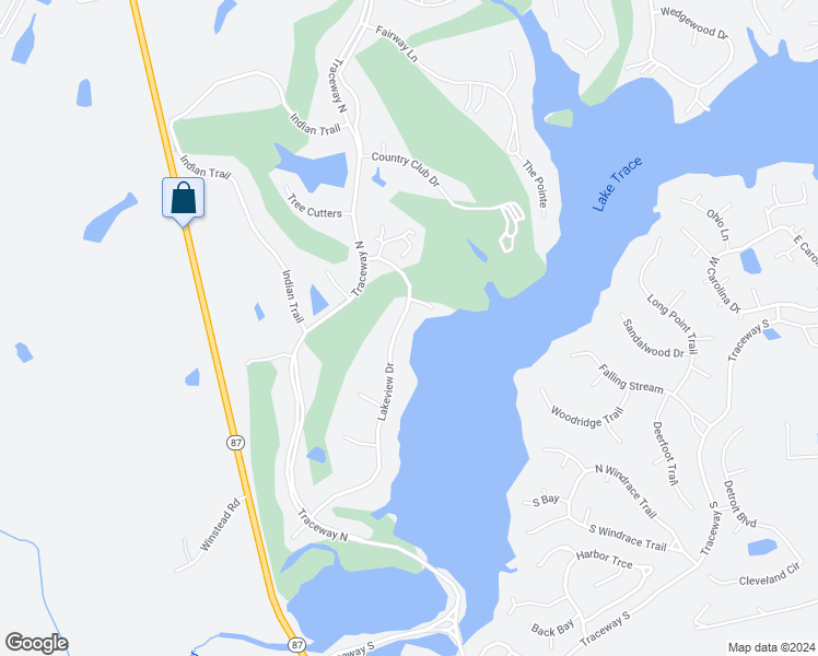 map of restaurants, bars, coffee shops, grocery stores, and more near 257 Lakeview Drive in Sanford