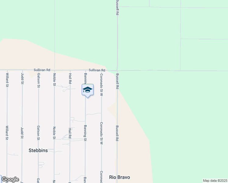 map of restaurants, bars, coffee shops, grocery stores, and more near 5527 Bussell Road in Bakersfield