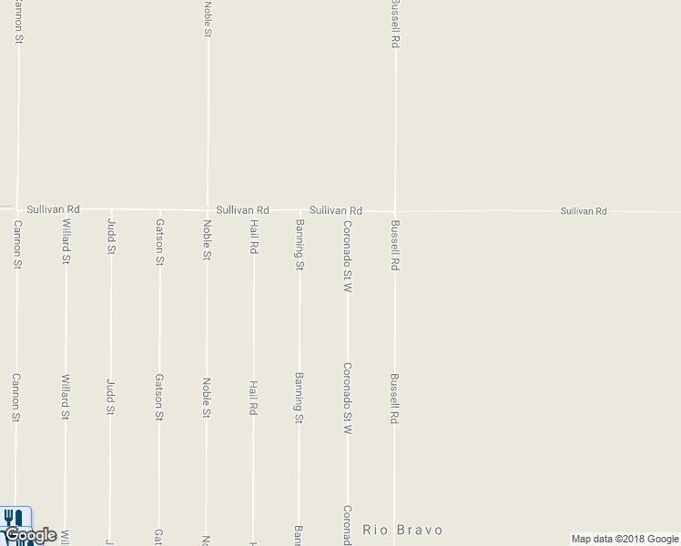 map of restaurants, bars, coffee shops, grocery stores, and more near 5527 Coronado Street West in Bakersfield