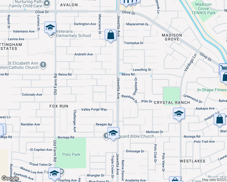 map of restaurants, bars, coffee shops, grocery stores, and more near 5500 Windward Bay Court in Bakersfield