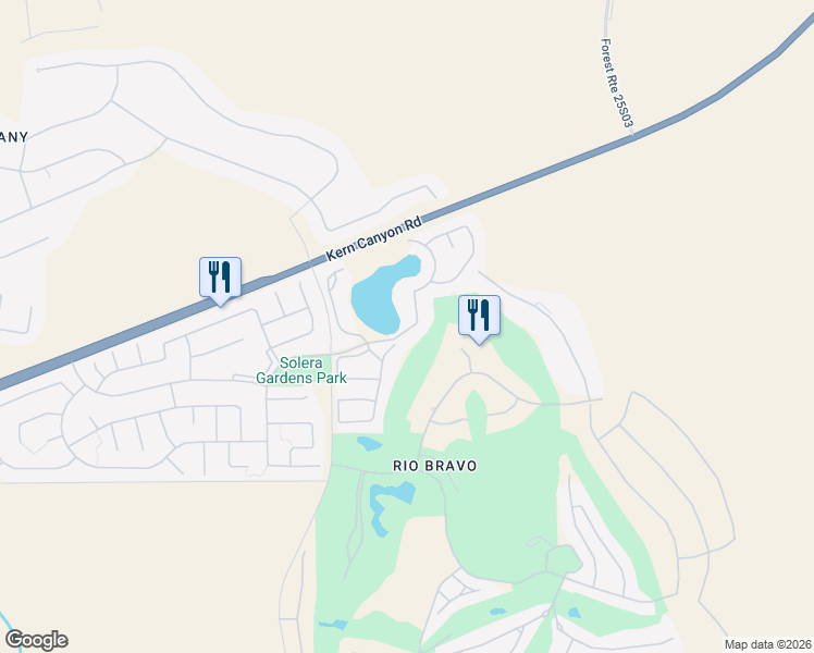 map of restaurants, bars, coffee shops, grocery stores, and more near 14718 Las Palmas Dr in Bakersfield