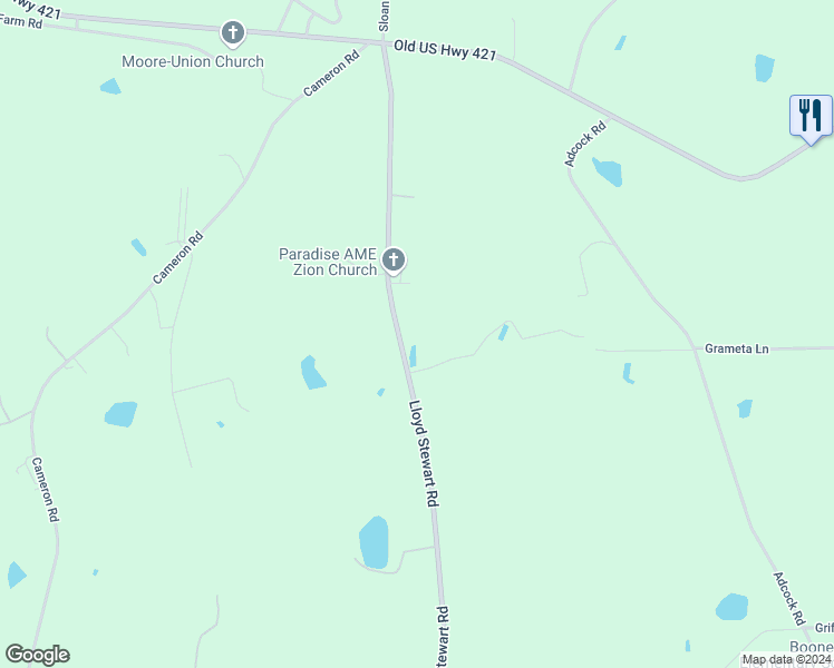 map of restaurants, bars, coffee shops, grocery stores, and more near 643 Lloyd Stewart Road in Broadway