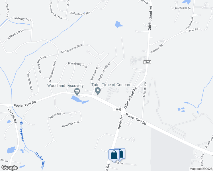 map of restaurants, bars, coffee shops, grocery stores, and more near 8296 Chatham Oaks Drive in Concord